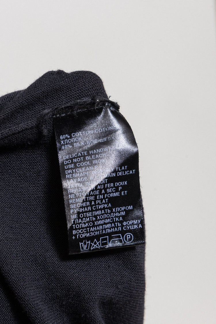 ANN DEMEULEMEESTER - FW08 Cotton and silk long cardigan with side