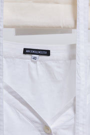 ANN DEMEULEMEESTER - Cotton dress with a wide button up collar and belt