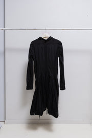 ANN DEMEULEMEESTER - SS07 Button up cotton shirt dress with adjustable straps