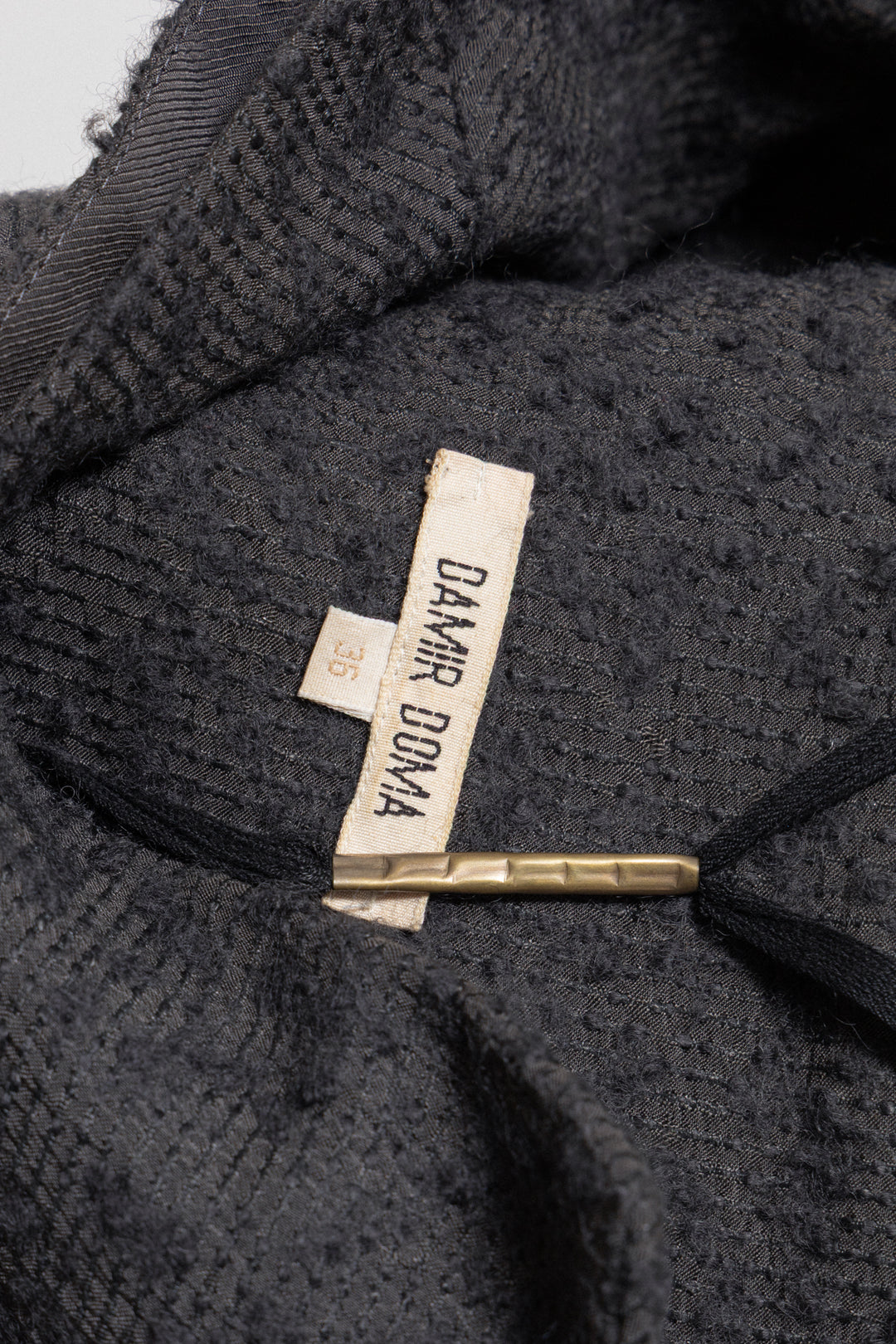For Tomo) DAMIR DOMA - Wool blend textured cocoon jacket – L'OBSCUR