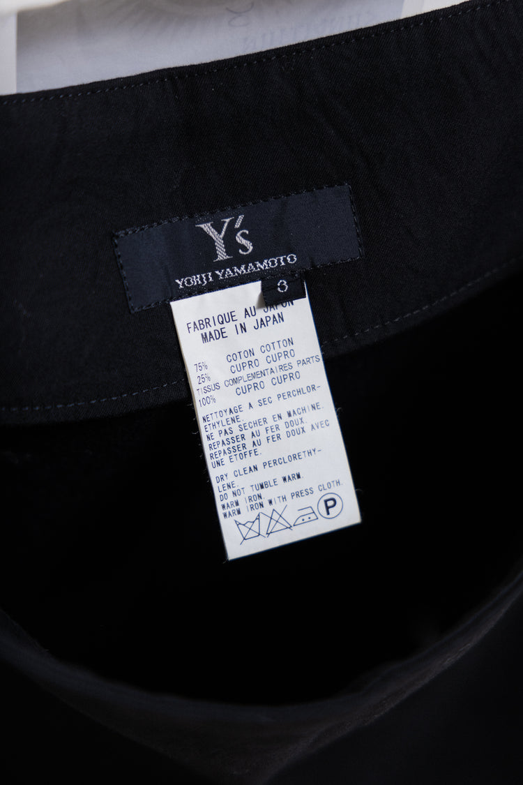 YOHJI YAMAMOTO Y'S - Long cotton skirt with sheer cutout