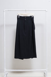 YOHJI YAMAMOTO - Long wool skirt with removable suspenders (late 80’s)