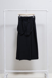 YOHJI YAMAMOTO - Long wool skirt with removable suspenders (late 80’s)