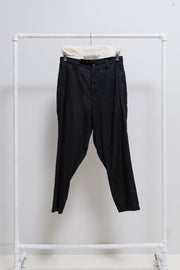 YOHJI YAMAMOTO - SS15 Cotton linen pants with full length leg zippers (runway)