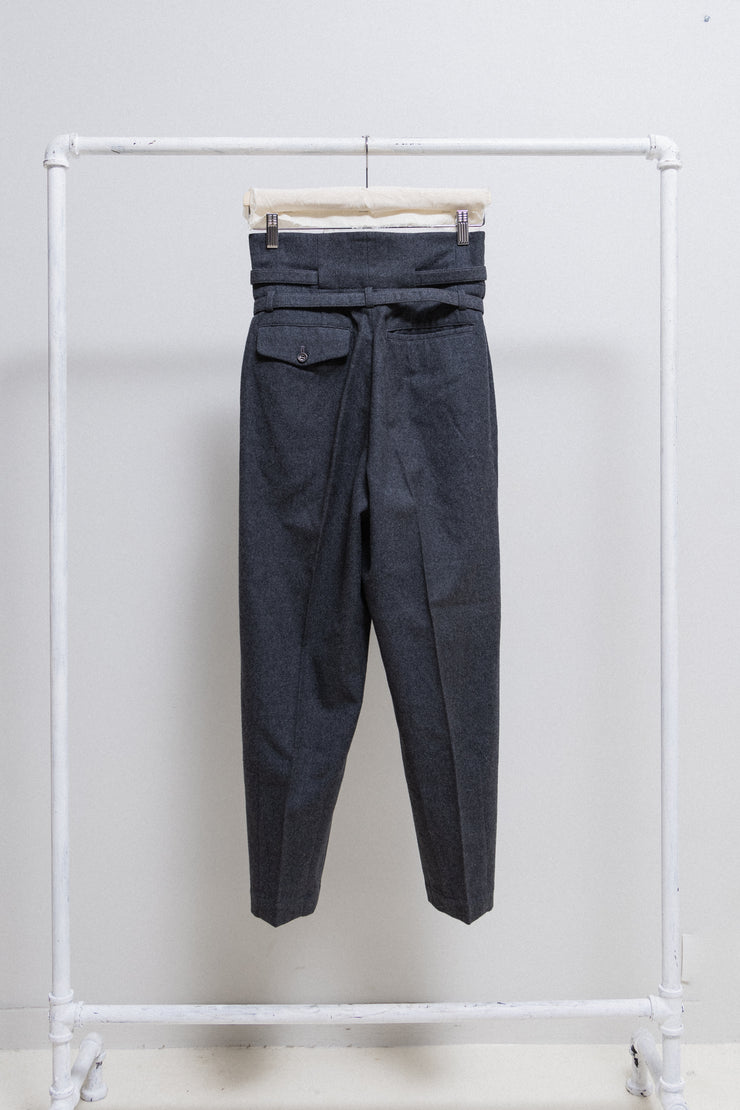 COMME DES GARCONS - FW89 High waisted wool pants with double belt