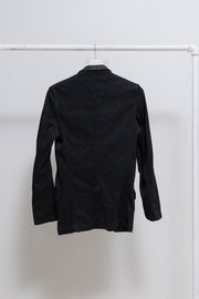 ISAMU KATAYAMA BACKLASH - Cotton linen jacket with leather details