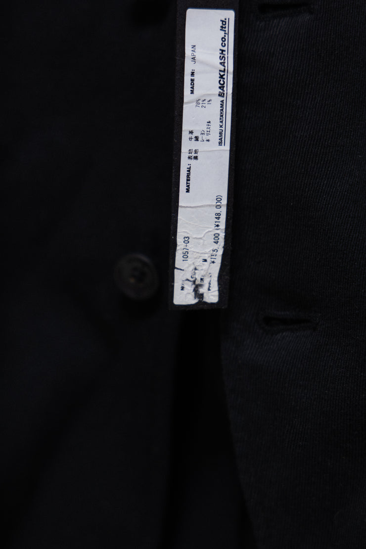 ISAMU KATAYAMA BACKLASH - Cotton linen jacket with leather details