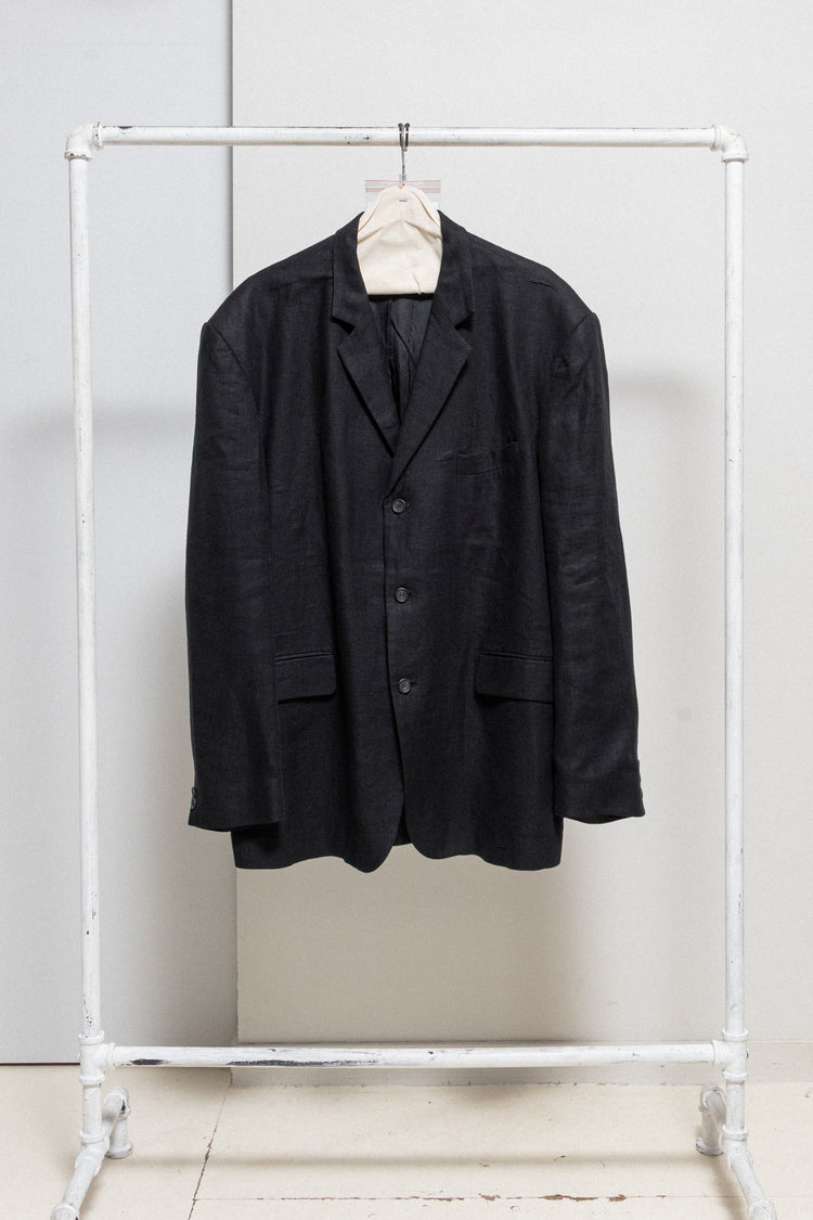 YOHJI YAMAMOTO POUR HOMME - 90's Linen 3 button costume jacket – L