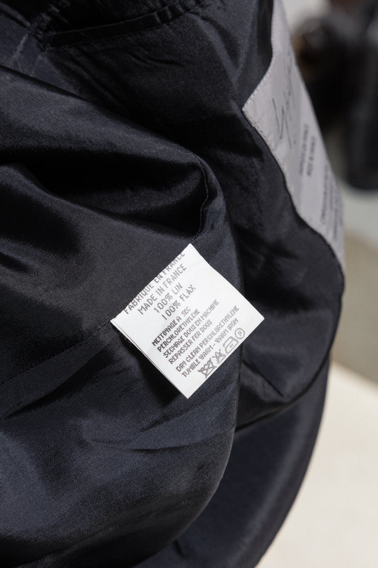 ”Yohji Yamamoto POUR HOMME”90’s jacket YOHJI YAMAMOTO POUR HOMME - 90's Linen 3 button costume jacket – L