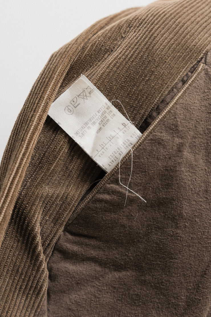 RICK OWENS - 2002 Cotton corduroy jacket with padded shoulders