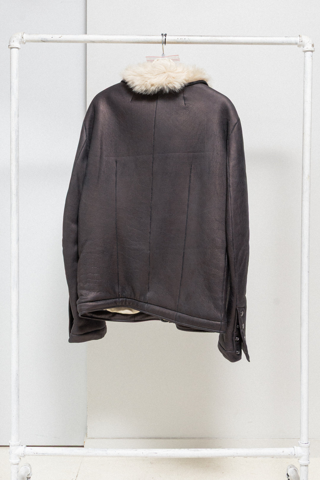RICK OWENS - FW13 « PLINTH » Shearling lamb leather jacket with