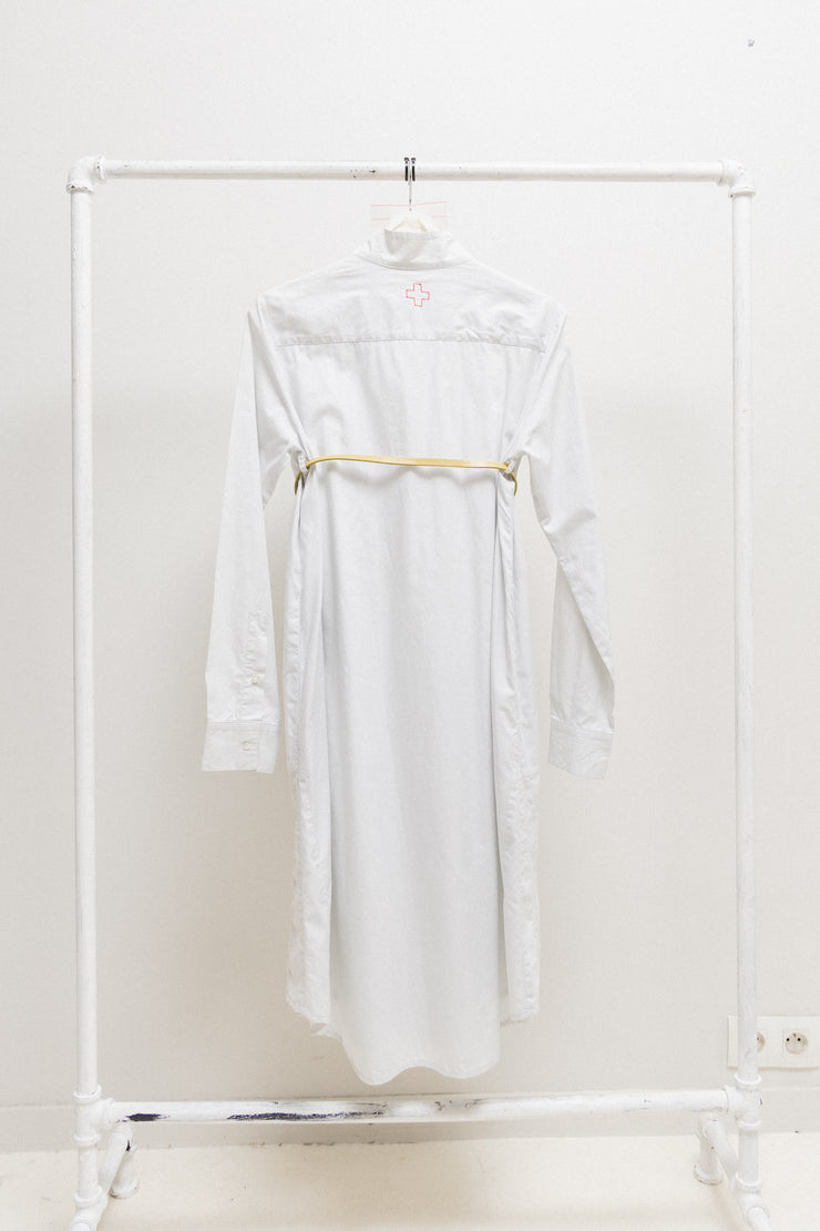 A.F VANDEVORST - SS07 Cotton shirt dress with chest belt detail