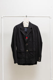 UNDERCOVER - FW04 « But Beautiful » Cotton jacket with button details and wool docking panels