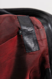 ISAMU KATAYAMA BACKLASH x ROLLS - Back embroidered goat leather perfecto jacket