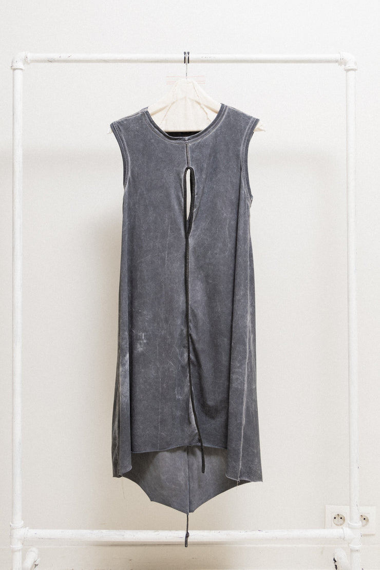 ISAAC SELLAM - Sleeveless washed dress with cutouts