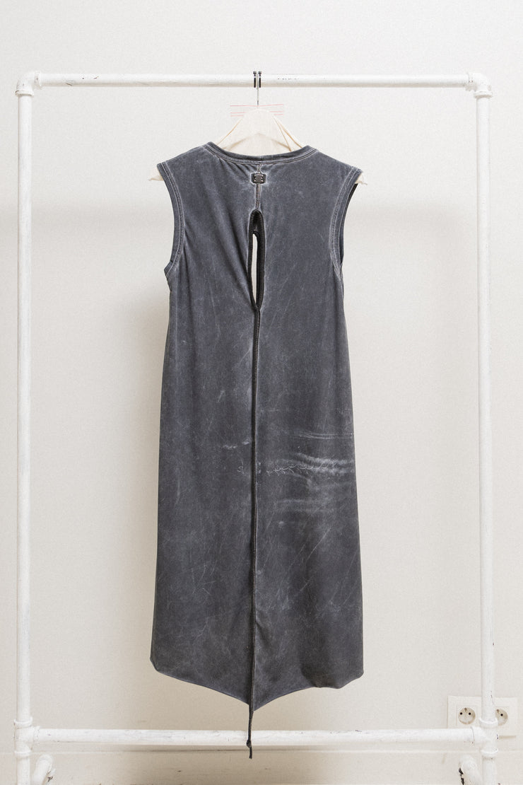 ISAAC SELLAM - Sleeveless washed dress with cutouts