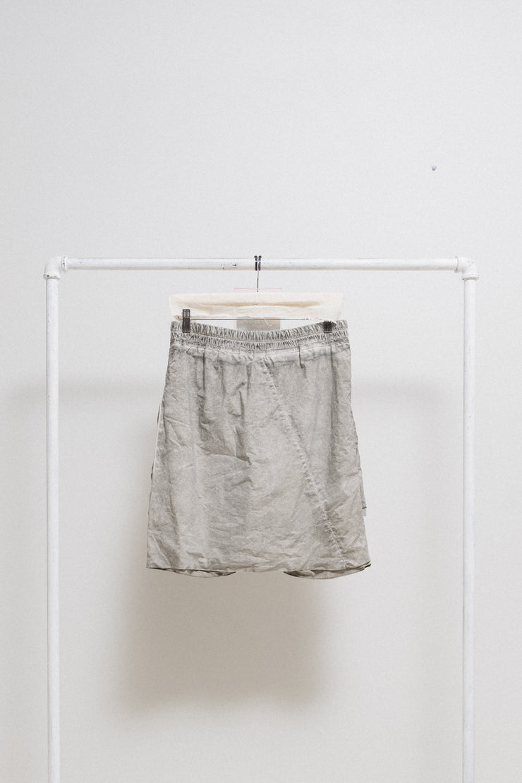 RICK OWENS DRKSHDW - 2010 Pearl grey cotton skirt shorts