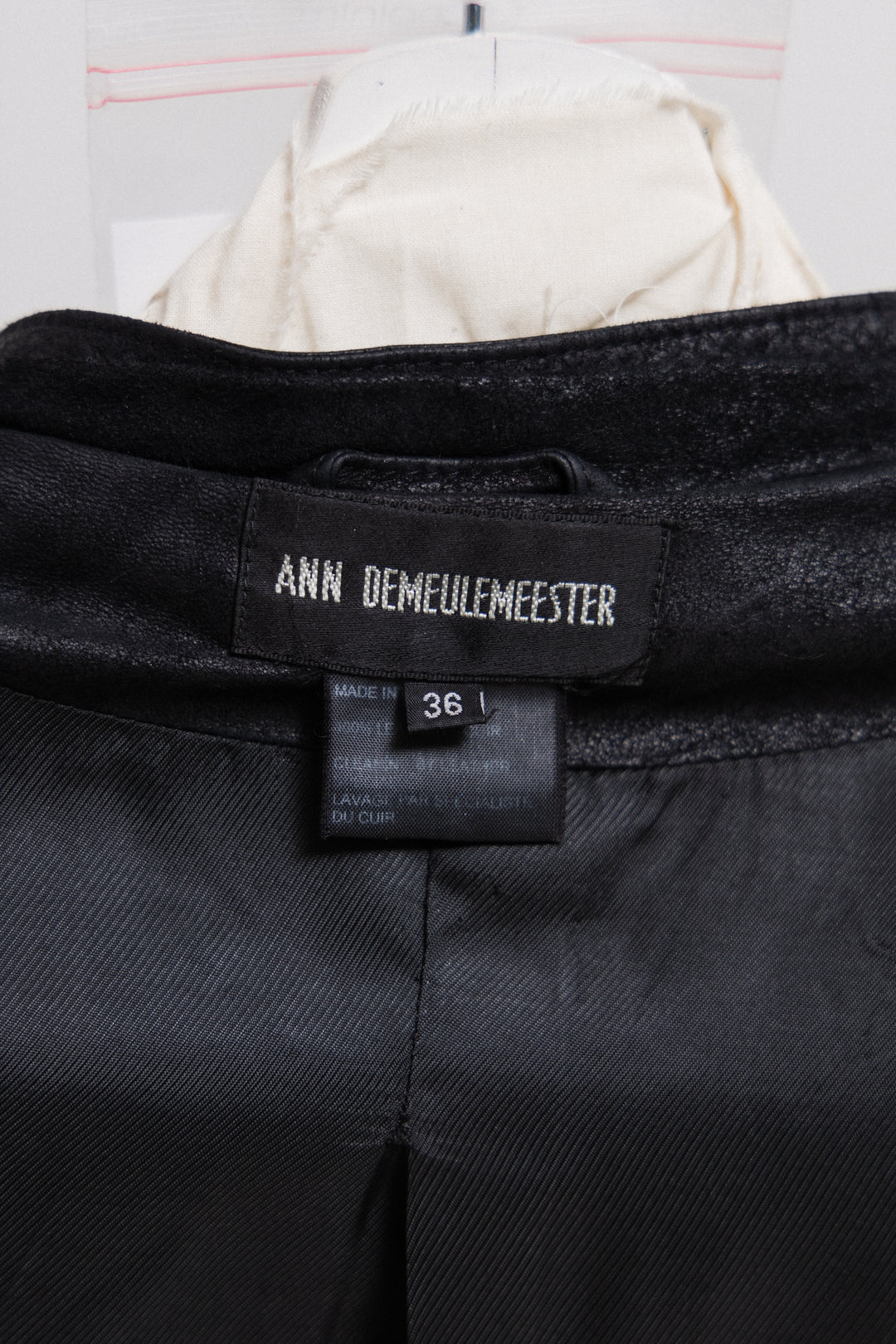 ANN DEMEULEMEESTER - SS03 Leather coat with zipper details ANN DEMEULEMEESTER - SS03 Leather coat with zipper details