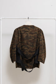 YOHJI YAMAMOTO - SS06 Camo cotton jacket with front straps