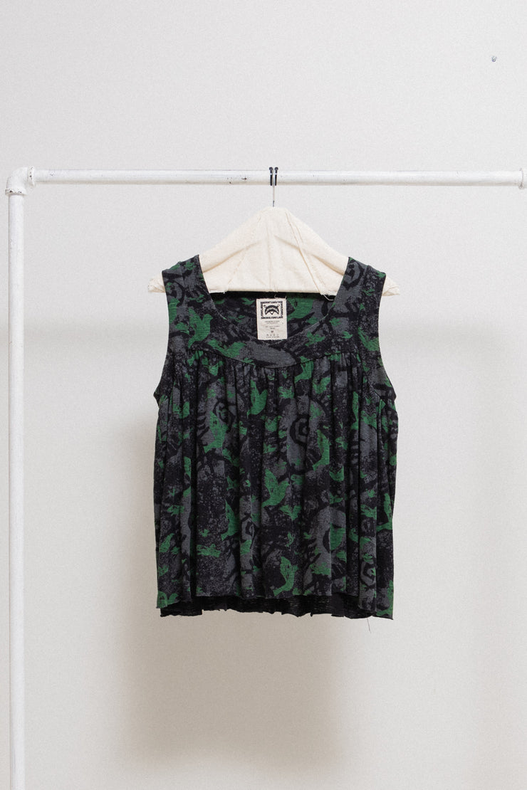 UNDERCOVER - SS03 "Scab" Peace bird patterned top