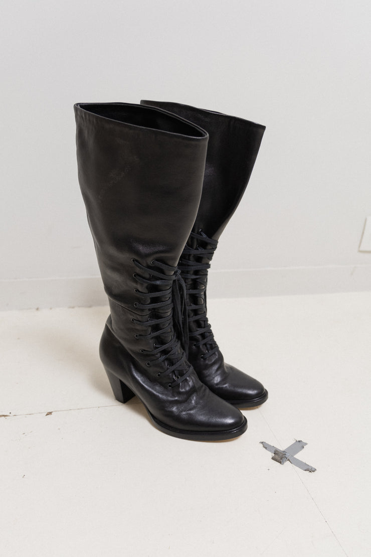 A.F VANDEVORST - High leather boots corset style lacing