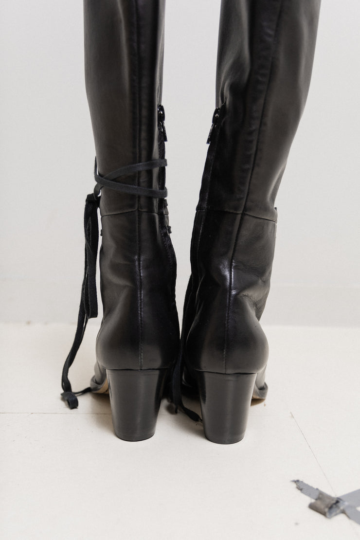 A.F VANDEVORST - High leather boots corset style lacing