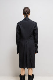 SANDRINE PHILIPPE - Wrinkled long coat with a back tail