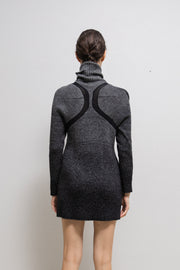 UNDERCOVER - FW09 "Earmuff Maniac" Thermotron gradient wool dress with pockets and silk details (runway)