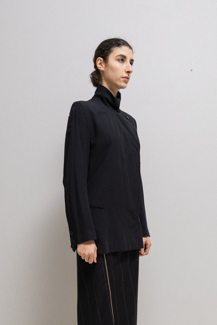 ANN DEMEULEMEESTER - FW01 Lightweight high neck jacket with