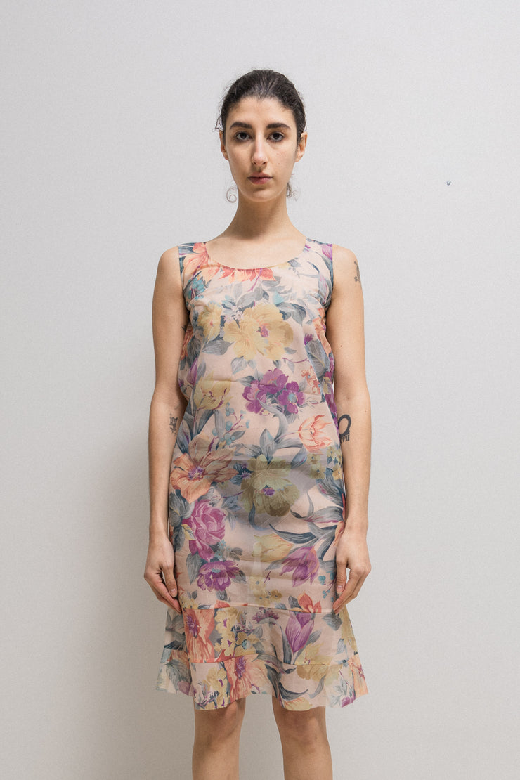 JUNYA WATANABE - FW00 "Techno-Couture" Transparent floral dress