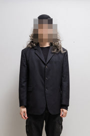 YOHJI YAMAMOTO POUR HOMME - Late 80’s / early 90’s Wool pinstripe costume jacket with padded shoulders