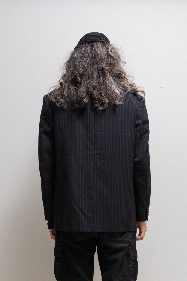 YOHJI YAMAMOTO POUR HOMME - Late 80’s / early 90’s Wool pinstripe costume jacket with padded shoulders