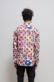 COMME DES GARCONS HOMME PLUS - SS06 "Rip&Tongue" Rolling Stones polka dot shirt with inside out details (runway)