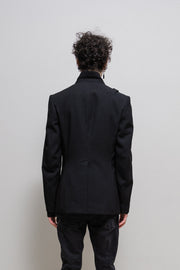 YOHJI YAMAMOTO REGULATION - 6B gabardine wool jacket with military details