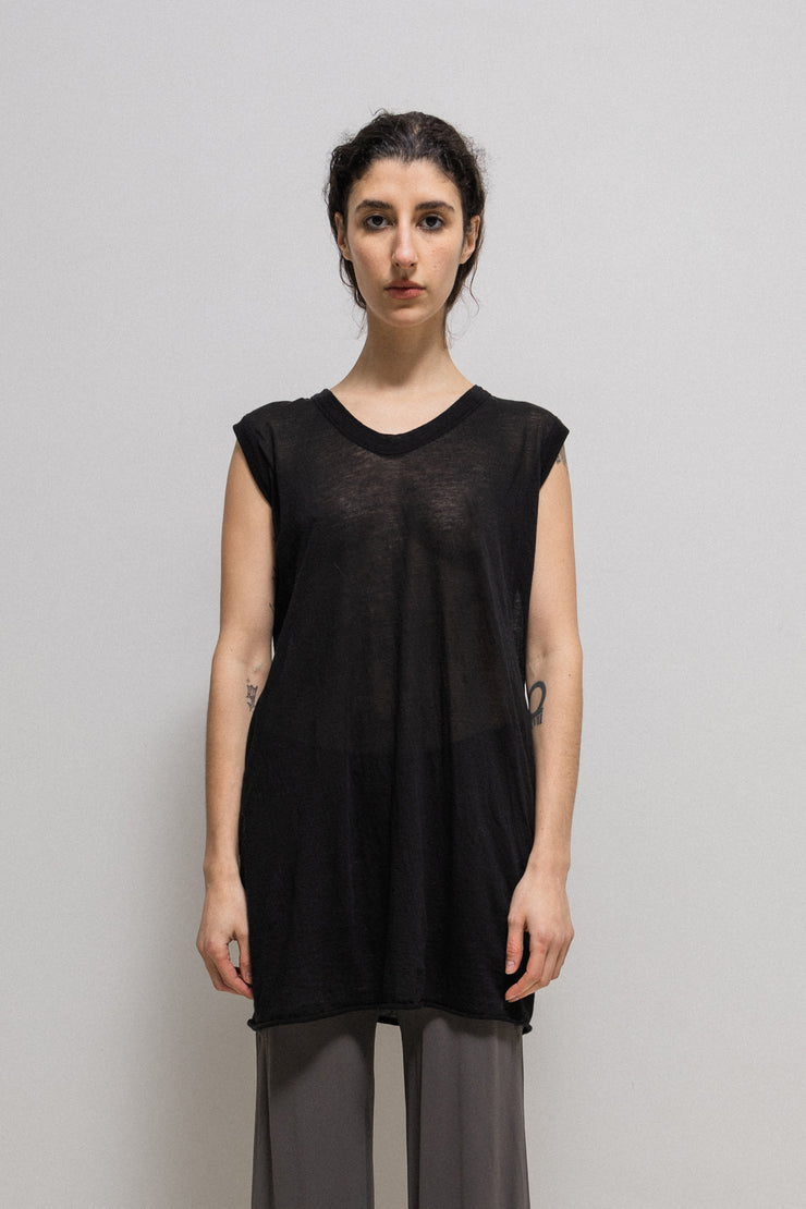 RICK OWENS - SS09 "STRUTTER" Elongated cotton tank top