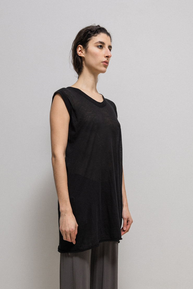 RICK OWENS - SS09 "STRUTTER" Elongated cotton tank top