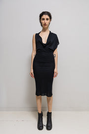 RICK OWENS - SS05 “SCORPIO” Open back draped cotton dress