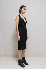 RICK OWENS - SS05 “SCORPIO” Open back draped cotton dress