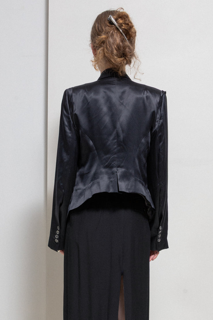 ANN DEMEULEMEESTER - SS10 Silk jacket with sequin lapels – L'OBSCUR