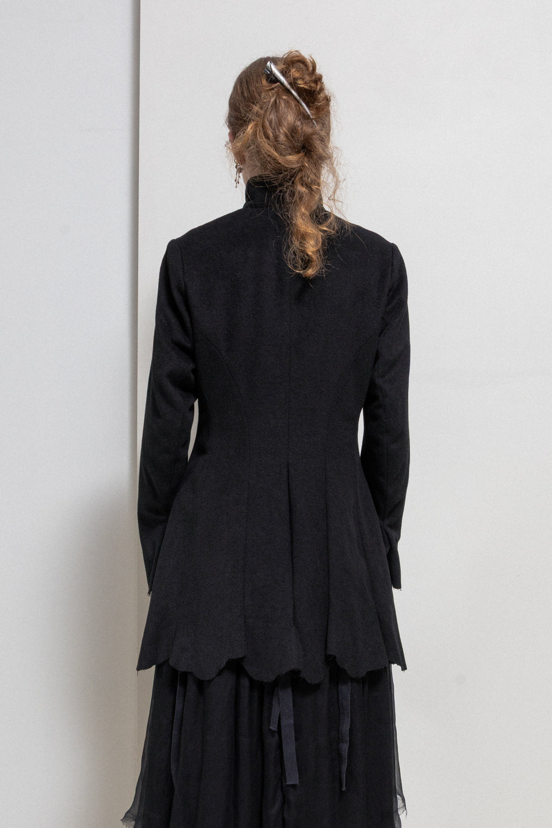 ELENA DAWSON - Wool and alpaca coat with cotton lining and falling
