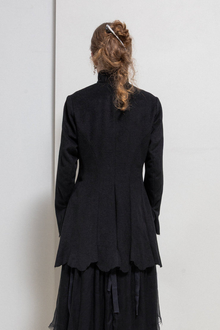 ELENA DAWSON - Wool and alpaca coat with cotton lining and falling