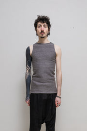 RICK OWENS - FW09 "CRUST" Cashmere blend knitted top with silver threads