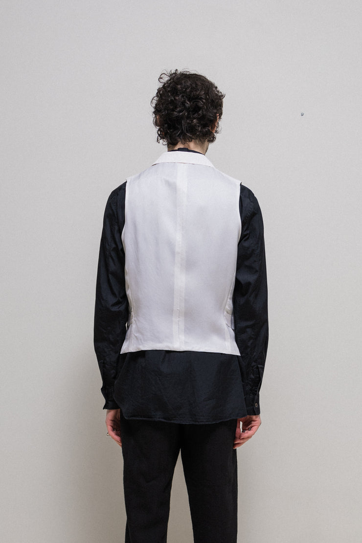 COMME DES GARCONS HOMME PLUS - SS16 White cotton vest