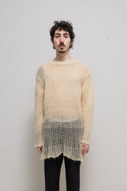 ANN DEMEULEMEESTER - FW07 Gradient knitted sweater (runway)