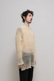 ANN DEMEULEMEESTER - FW07 Gradient knitted sweater (runway)