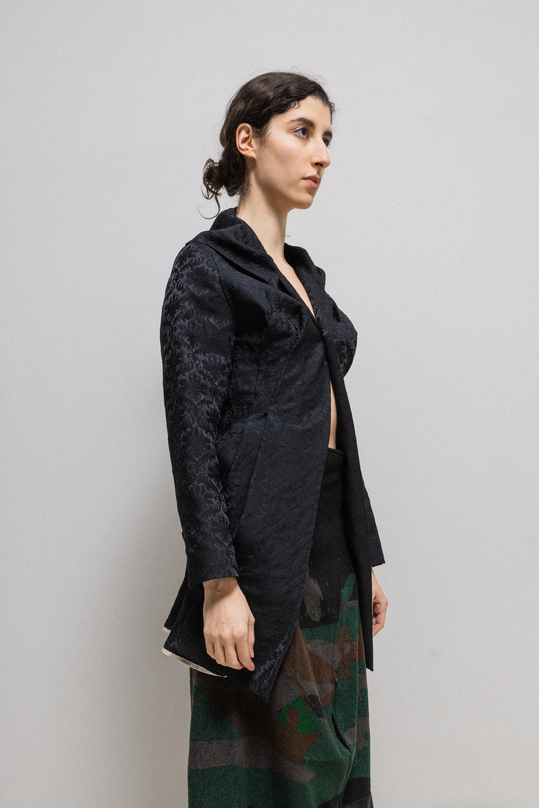 UNDERCOVER - SS98 “Drape” Polyester ruched jacket with embossed