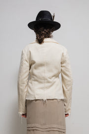 (Pre Sale) JUNYA WATANABE - FW03 Wool jacket with frayed hems and pleated details (runway)