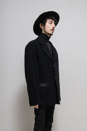 (Pre Sale) YOHJI YAMAMOTO POUR HOMME - Late 1980’s warm wool jacket with leather pocket details