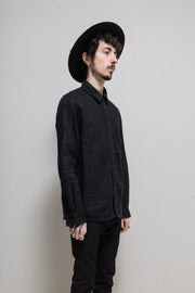 (Pre Sale) JUNYA WATANABE MAN - Button up wool overshirt with leather elbow patches