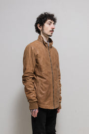 RICK OWENS - SS13 "ISLAND" Lamb leather honey intarsia jacket